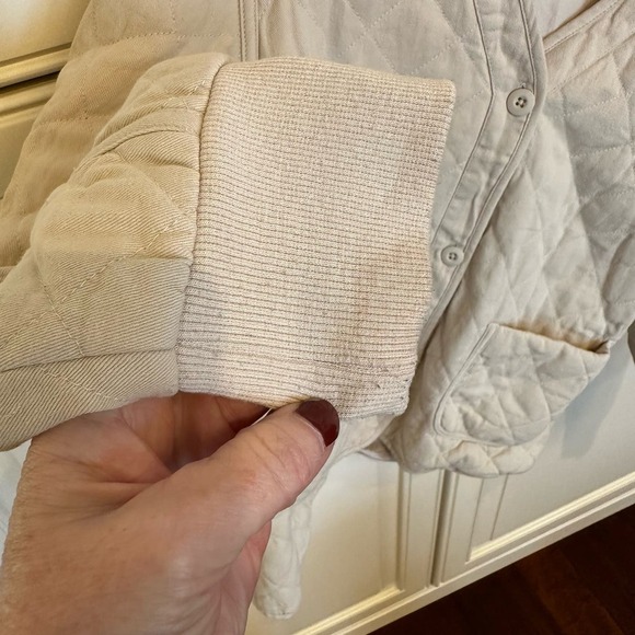 Mod Ref Women’s Beige Quilted Shacket Coat Jacket Minimalist Capsule - Picture 4 of 6